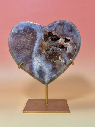 PINK AMETHYST HEART - EXCLUSIVE QUALITY (8) Druze The Crystal Avenues 