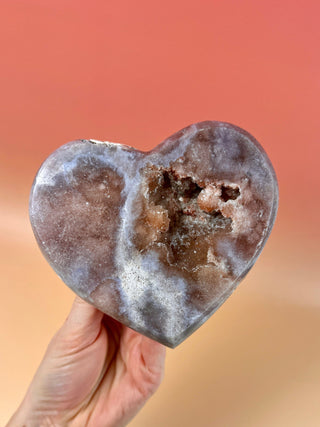 PINK AMETHYST HEART - EXCLUSIVE QUALITY (8) Druze The Crystal Avenues 