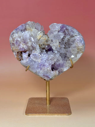 PINK AMETHYST HEART - EXCLUSIVE QUALITY (9) Druze The Crystal Avenues 