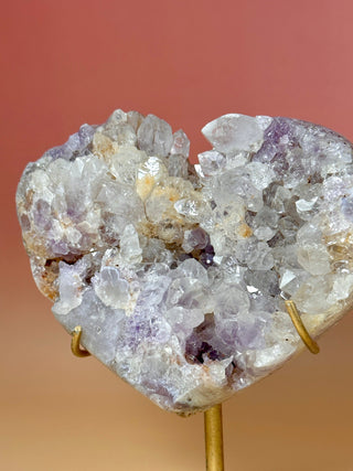 PINK AMETHYST HEART - EXCLUSIVE QUALITY (9) Druze The Crystal Avenues 