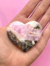 Indlæs billede til gallerivisning PINK ARAGONITE HEART (4) tumble stone The Crystal Avenues 
