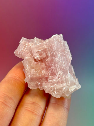 PINK HALITE (2) Tumble Stone The Crystal Avenues 