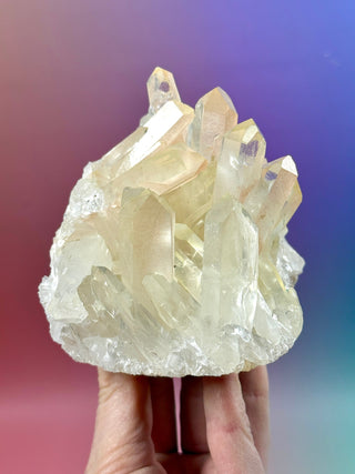 PINK HEMATOID QUARTZ CLUSTER - MADAGASCAR (1) The Crystal Avenues 