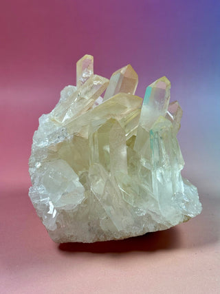 PINK HEMATOID QUARTZ CLUSTER - MADAGASCAR (1) The Crystal Avenues 