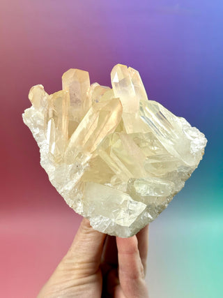 PINK HEMATOID QUARTZ CLUSTER - MADAGASCAR (1) The Crystal Avenues 