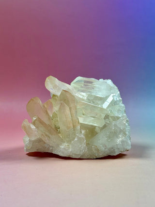 PINK HEMATOID QUARTZ CLUSTER - MADAGASCAR (1) The Crystal Avenues 