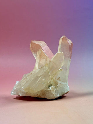 PINK HEMATOID QUARTZ CLUSTER - MADAGASCAR (10) The Crystal Avenues 