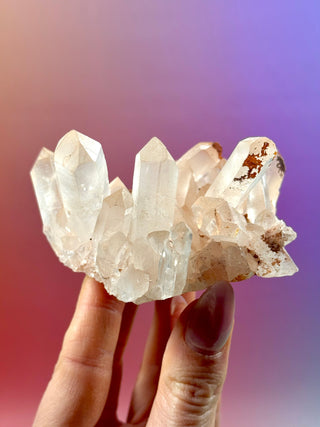 PINK HEMATOID QUARTZ CLUSTER - MADAGASCAR (12) The Crystal Avenues 