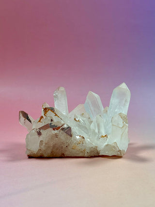 PINK HEMATOID QUARTZ CLUSTER - MADAGASCAR (12) The Crystal Avenues 