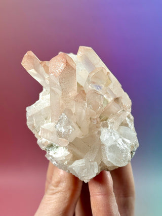 PINK HEMATOID QUARTZ CLUSTER - MADAGASCAR (13) The Crystal Avenues 