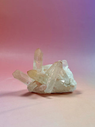 PINK HEMATOID QUARTZ CLUSTER - MADAGASCAR (15) The Crystal Avenues 