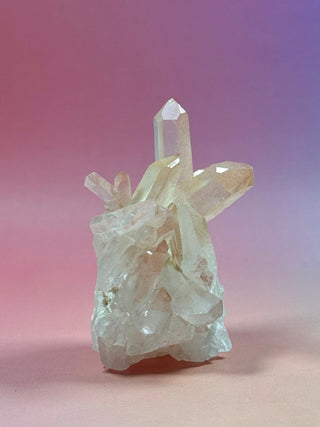 PINK HEMATOID QUARTZ CLUSTER - MADAGASCAR (15) The Crystal Avenues 