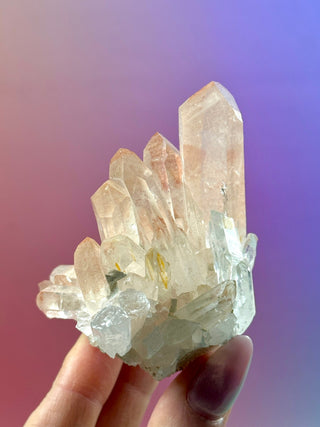 PINK HEMATOID QUARTZ CLUSTER - MADAGASCAR (16) The Crystal Avenues 
