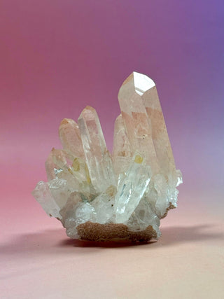 PINK HEMATOID QUARTZ CLUSTER - MADAGASCAR (16) The Crystal Avenues 