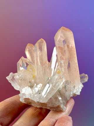 PINK HEMATOID QUARTZ CLUSTER - MADAGASCAR (16) The Crystal Avenues 
