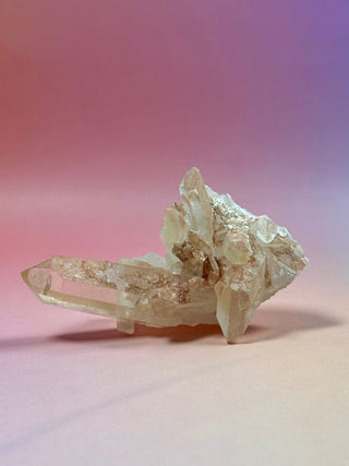 PINK HEMATOID QUARTZ CLUSTER - MADAGASCAR (17) The Crystal Avenues 