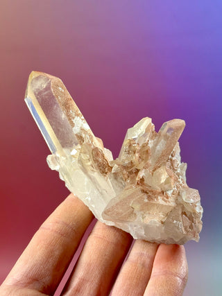 PINK HEMATOID QUARTZ CLUSTER - MADAGASCAR (17) The Crystal Avenues 