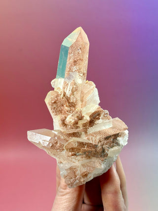 PINK HEMATOID QUARTZ CLUSTER - MADAGASCAR (17) The Crystal Avenues 