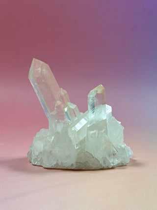 PINK HEMATOID QUARTZ CLUSTER - MADAGASCAR (18) The Crystal Avenues 