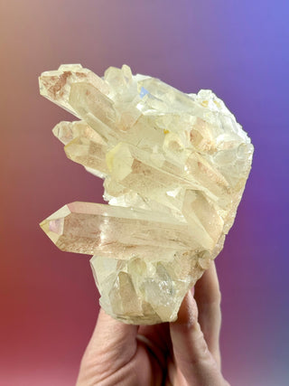 PINK HEMATOID QUARTZ CLUSTER - MADAGASCAR (2) The Crystal Avenues 