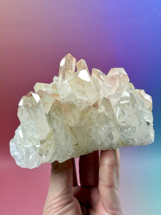PINK HEMATOID QUARTZ CLUSTER - MADAGASCAR (2) The Crystal Avenues 