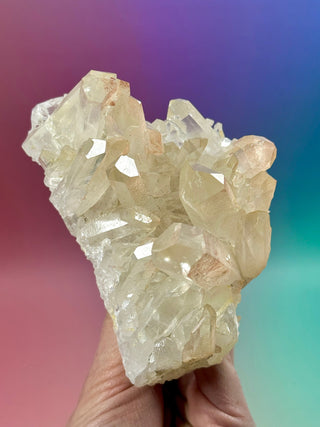 PINK HEMATOID QUARTZ CLUSTER - MADAGASCAR (2) The Crystal Avenues 