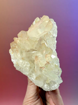 PINK HEMATOID QUARTZ CLUSTER - MADAGASCAR (2) The Crystal Avenues 