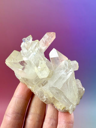 PINK HEMATOID QUARTZ CLUSTER - MADAGASCAR (21) The Crystal Avenues 