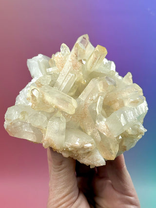 PINK HEMATOID QUARTZ CLUSTER - MADAGASCAR (3) The Crystal Avenues 