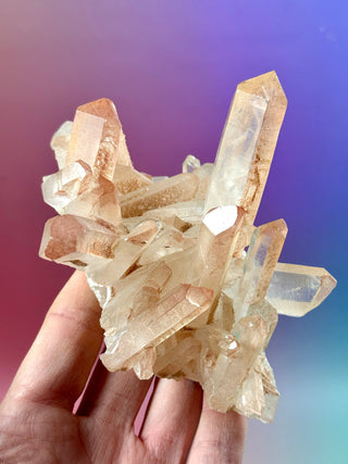 PINK HEMATOID QUARTZ CLUSTER - MADAGASCAR (4) The Crystal Avenues 