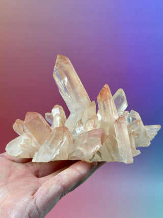 PINK HEMATOID QUARTZ CLUSTER - MADAGASCAR (4) The Crystal Avenues 
