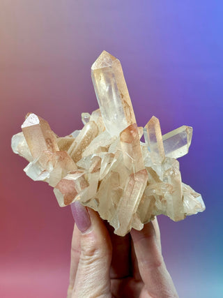 PINK HEMATOID QUARTZ CLUSTER - MADAGASCAR (4) The Crystal Avenues 