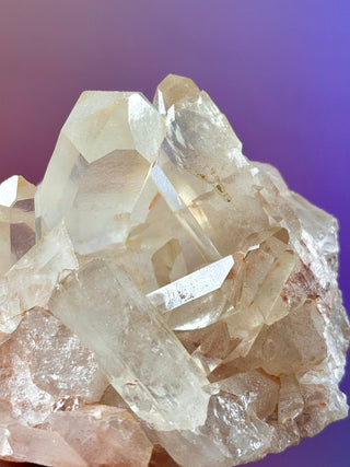 PINK HEMATOID QUARTZ CLUSTER - MADAGASCAR (5) The Crystal Avenues 