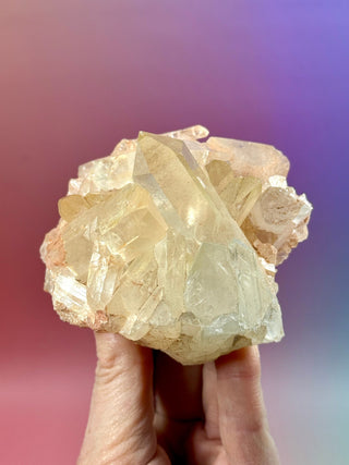 PINK HEMATOID QUARTZ CLUSTER - MADAGASCAR (5) The Crystal Avenues 