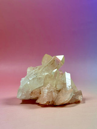 PINK HEMATOID QUARTZ CLUSTER - MADAGASCAR (5) The Crystal Avenues 