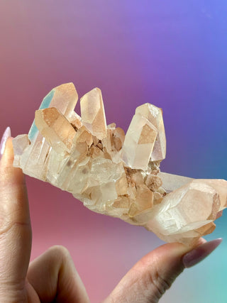 PINK HEMATOID QUARTZ CLUSTER - MADAGASCAR (7) The Crystal Avenues 