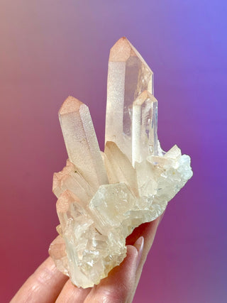 PINK HEMATOID QUARTZ CLUSTER - MADAGASCAR (8) The Crystal Avenues 