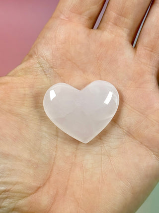 PINK MANGANO CALCITE HEART (1) tumble stone The Crystal Avenues 