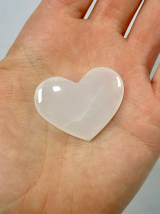 PINK MANGANO CALCITE HEART (2) tumble stone The Crystal Avenues 