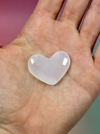 PINK MANGANO CALCITE HEART (2) tumble stone The Crystal Avenues 