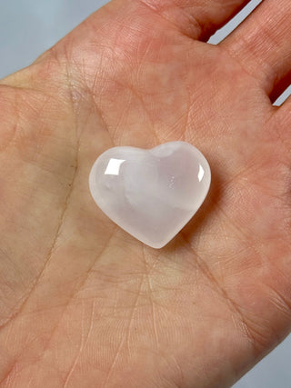 PINK MANGANO CALCITE HEART (2) tumble stone The Crystal Avenues 