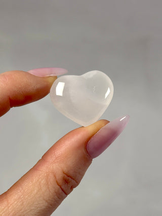 PINK MANGANO CALCITE HEART (2) tumble stone The Crystal Avenues 