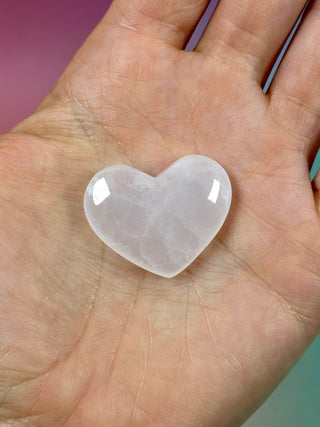 PINK MANGANO CALCITE HEART (3) tumble stone The Crystal Avenues 