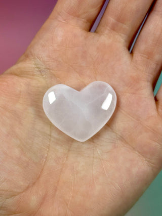 PINK MANGANO CALCITE HEART (3) tumble stone The Crystal Avenues 