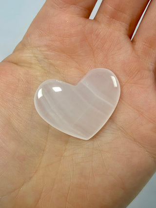 PINK MANGANO CALCITE HEART (3) tumble stone The Crystal Avenues 