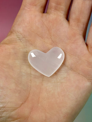 PINK MANGANO CALCITE HEART (4) tumble stone The Crystal Avenues 