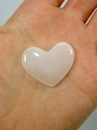 PINK MANGANO CALCITE HEART (5) tumble stone The Crystal Avenues 