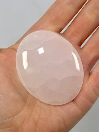 PINK MANGANO CALCITE PALM STONE (3) tumble stone The Crystal Avenues 