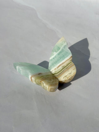 PISTACHIO CALCITE BUTTERFLY (1) The Crystal Avenues 