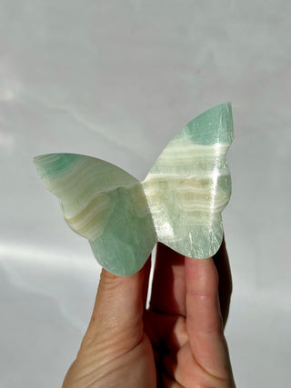 PISTACHIO CALCITE BUTTERFLY (2) The Crystal Avenues 
